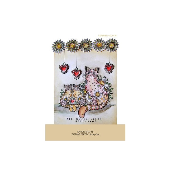 (KK0012)Katkin Krafts Sitting Pretty A5 Clear Stamp Set
