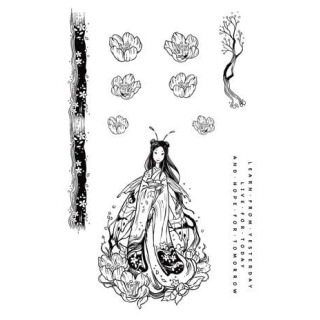 (KK0014)Katkin Krafts Cherry Blossom A5 Clear Stamp Set