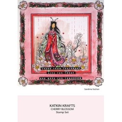 (KK0014)Katkin Krafts Cherry Blossom A5 Clear Stamp Set