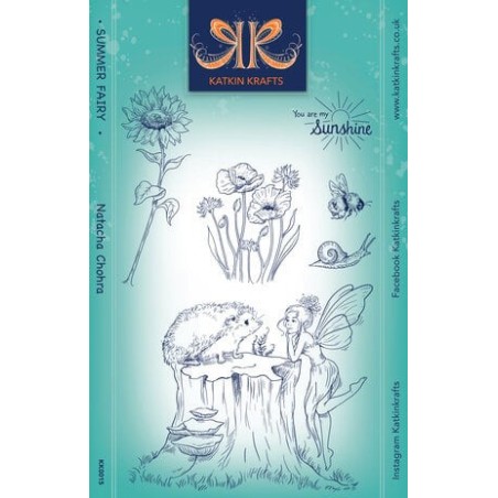 (KK0015)Katkin Krafts Summer Fairy A5 Clear Stamp Set