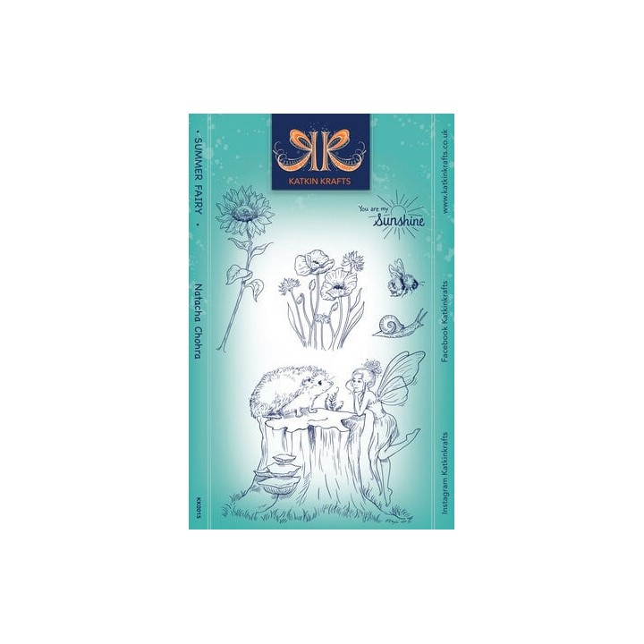 (KK0015)Katkin Krafts Summer Fairy A5 Clear Stamp Set