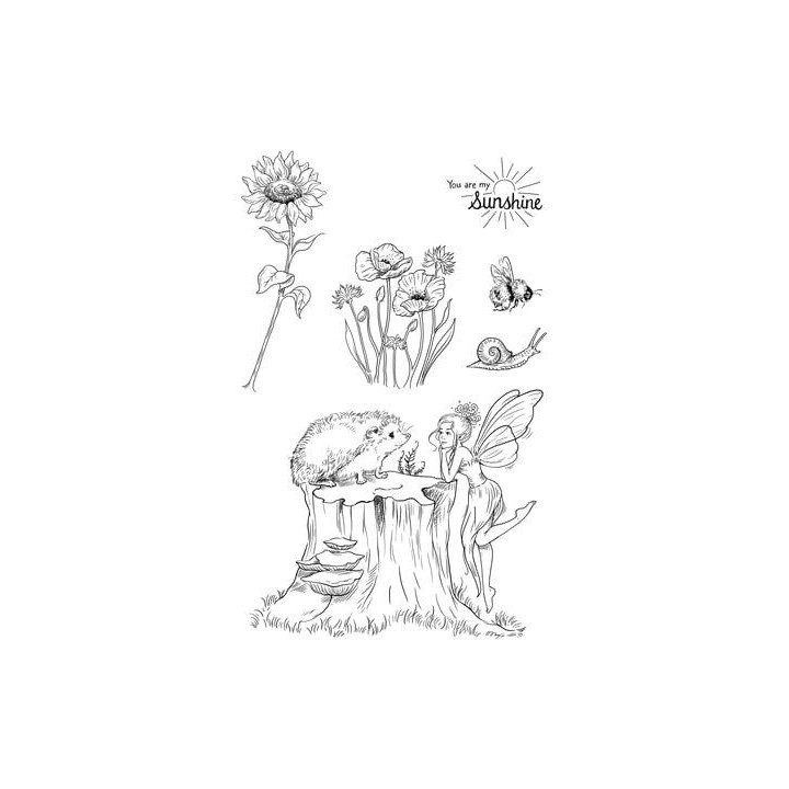 (KK0015)Katkin Krafts Summer Fairy A5 Clear Stamp Set