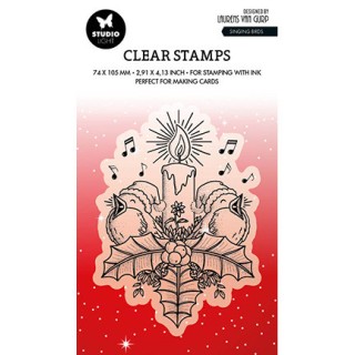 (BL-ES-STAMP484)Studio light BL Clear stamp Singing birds By Laurens nr.484