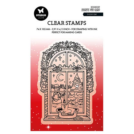 (BL-ES-STAMP486)Studio light BL Clear stamp Snowy day By Laurens nr.486