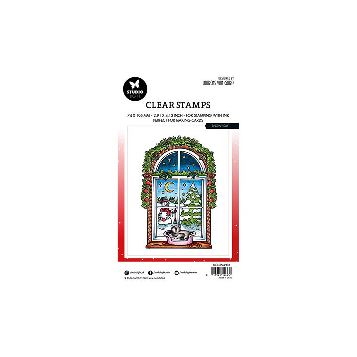 (BL-ES-STAMP486)Studio light BL Clear stamp Snowy day By Laurens nr.486