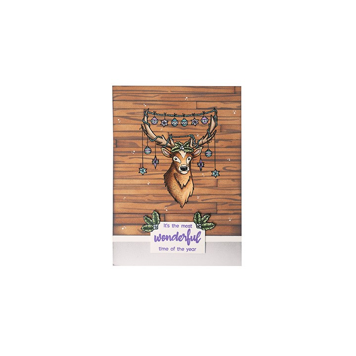 (BL-ES-STAMP487)Studio light BL Clear stamp Christmas deer By Laurens nr.487