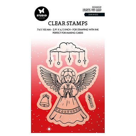 (BL-ES-STAMP488)Studio light BL Clear stamp Dear angel By Laurens nr.488