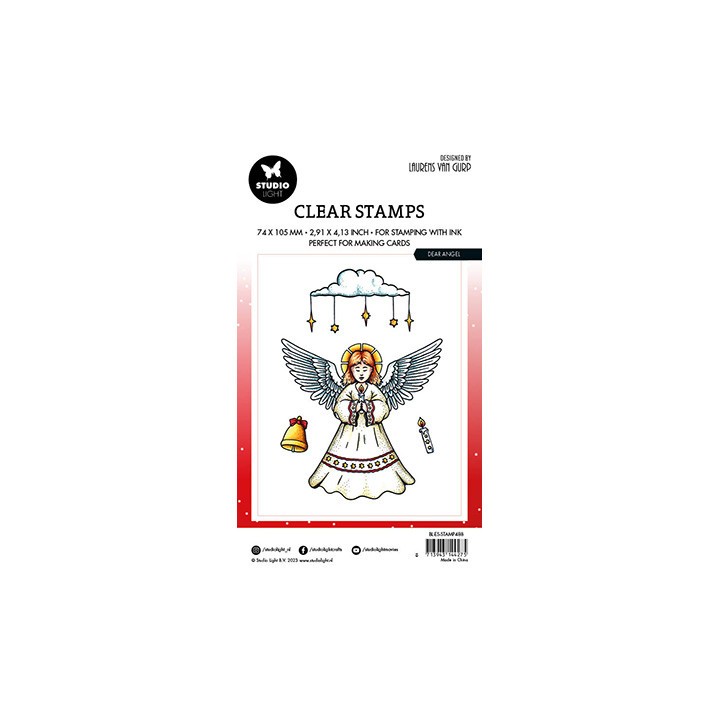 (BL-ES-STAMP488)Studio light BL Clear stamp Dear angel By Laurens nr.488