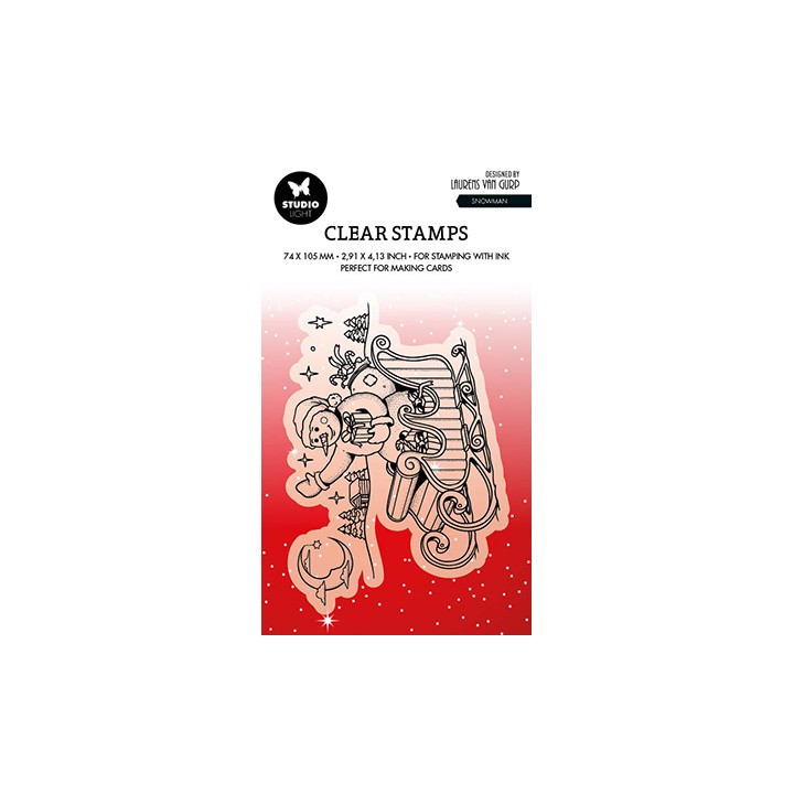 (BL-ES-STAMP489)Studio light BL Clear stamp Snowman By Laurens nr.489