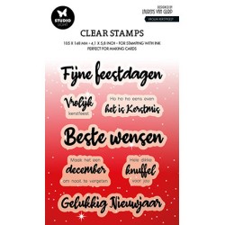 (BL-ES-STAMP490)Studio light BL Clear stamp Vrolijk kerstfeest By Laurens nr.490