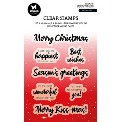 (BL-ES-STAMP491)Studio light BL Clear stamp Best wishes By Laurens nr.491