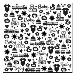 (EF3D071)Nellie's Choice Embossing Babythings