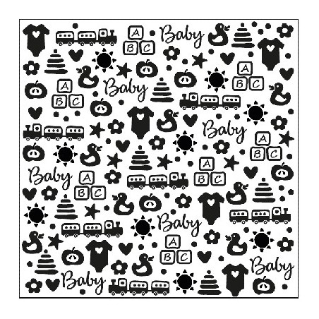 (EF3D071)Nellie's Choice Embossing Babythings