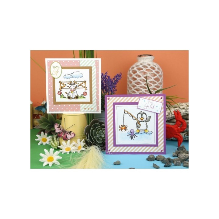(DBACS10002)Designed by Anna - Mix and Match Clear Stamps - Charlie Cow