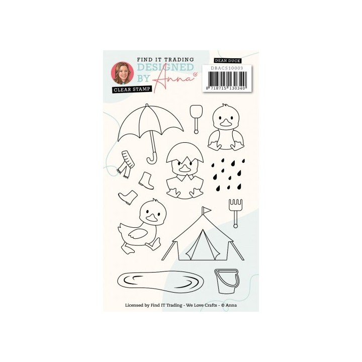 (DBACS10003)Designed by Anna - Mix and Match Clear Stamps - Dean Duck