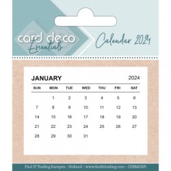 (CDEMC005)Card Deco Essentials 2024 Calendar tabs 7.5 X 5 cm (10 pcs)