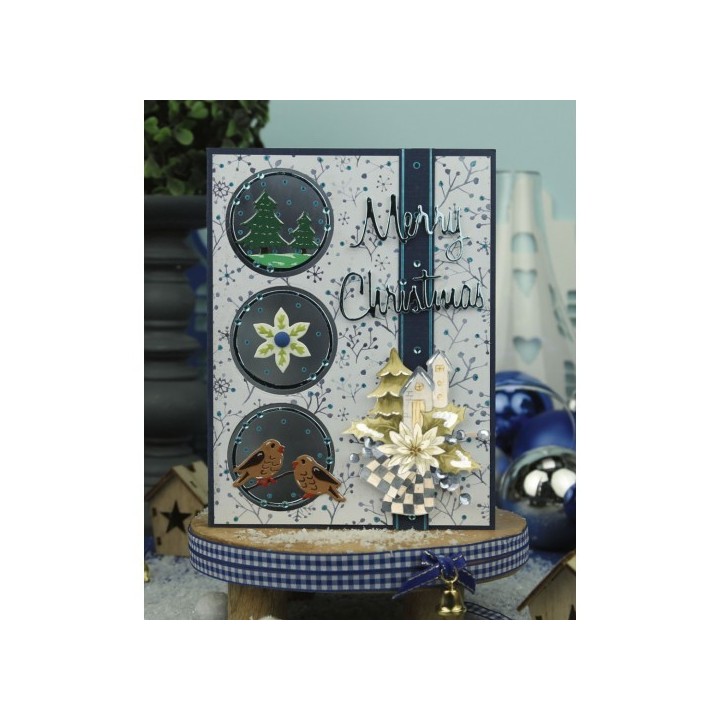 (PM10259)Dies - Precious Marieke - Christmas Blues - Christmas Baubles