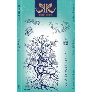 (KK0017)Katkin Krafts Tree Of Life A5 Clear Stamp Set