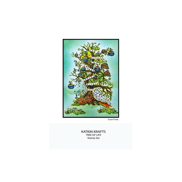 (KK0017)Katkin Krafts Tree Of Life A5 Clear Stamp Set