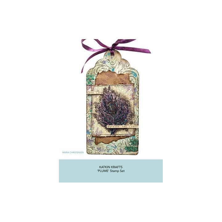 (KK0018)Katkin Krafts Plume A5 Clear Stamp Set