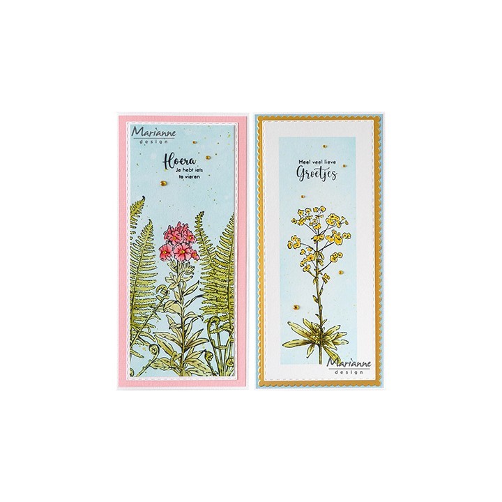 (TC0915)Clear stamp Tiny's borders - Phlox