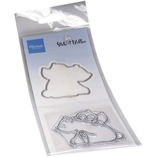 (CS1137)Clear stamp Bear & Penguin