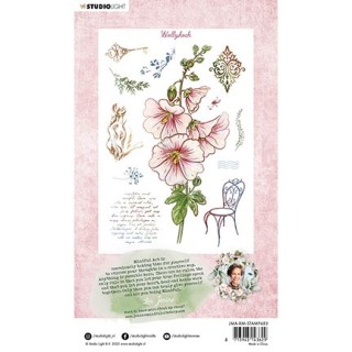 (JMA-RM-STAMP483)Studio light BL Clear stamp Hollyhock Romantic Moments nr.483