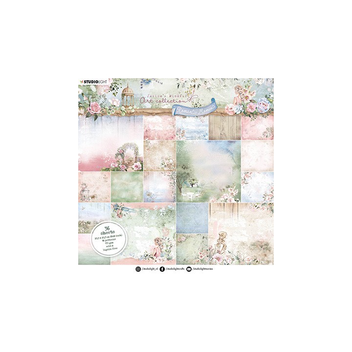 (JMA-RM-PP96)Studio Light Paper pad Background patterns Romantic Moments nr.96