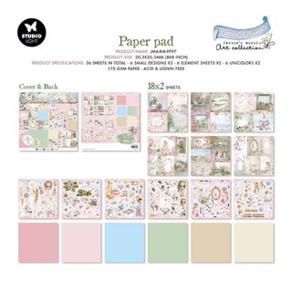 (JMA-RM-PP97)Studio Light Paper pad Small Designs & Elements Romantic Moments nr.97