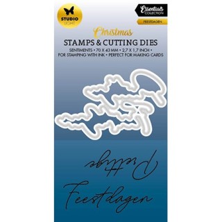 (SL-ES-SCD61)Studio Light Stamp & Cutting Die Prettige Feestdagen Essentials nr.61