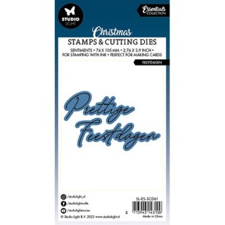 (SL-ES-SCD61)Studio Light Stamp & Cutting Die Prettige Feestdagen Essentials nr.61