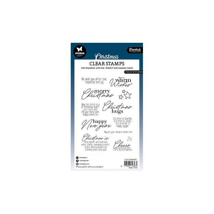 (SL-ES-STAMP476)Studio light SL Clear stamp English sentiments Essentials nr.476
