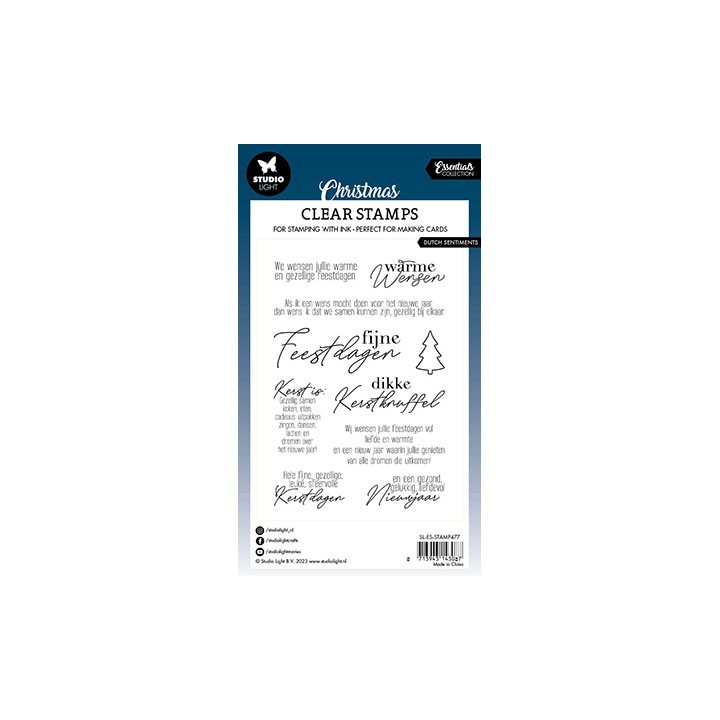 (SL-ES-STAMP477)Studio light SL Clear stamp Dutch sentiments Essentials nr.477