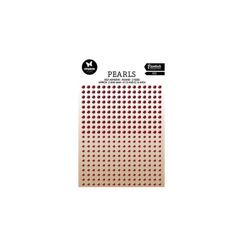 (SL-ES-PEARL24)Studio Light Pearls Red pearls Essentials nr.24