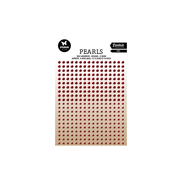 (SL-ES-PEARL24)Studio Light Pearls Red pearls Essentials nr.24