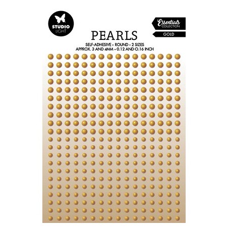 (SL-ES-PEARL25)Studio Light Gold pearls Essentials nr.25