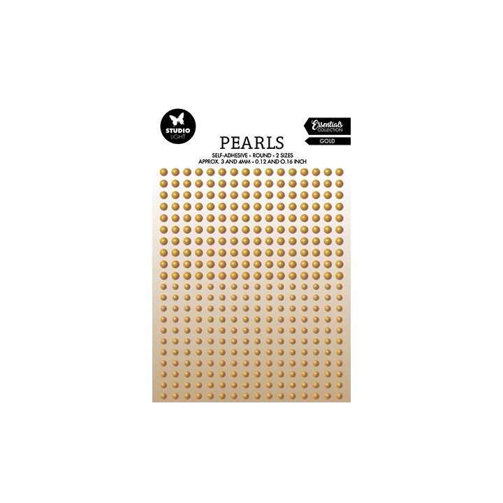 (SL-ES-PEARL25)Studio Light Gold pearls Essentials nr.25