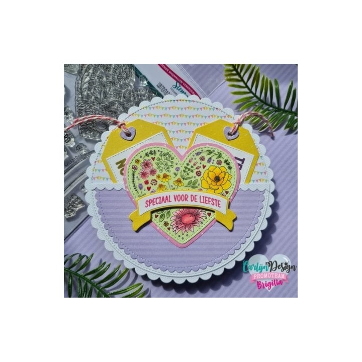(CDSN-0219)CarlijnDesign Dies Bloemenhart Banner Dies