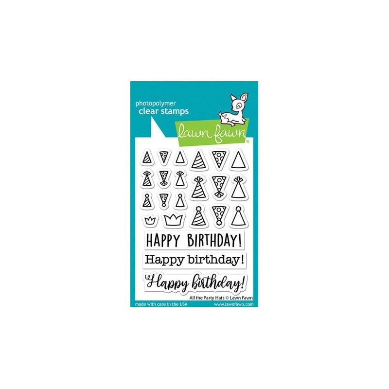 (LF2872)Lawn Fawn All The Party Hats Clear Stamps