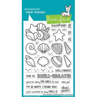 (LF3169)Lawn Fawn How You Bean? Seashell Add-On Clear Stamps