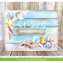 (LF3169)Lawn Fawn How You Bean? Seashell Add-On Clear Stamps