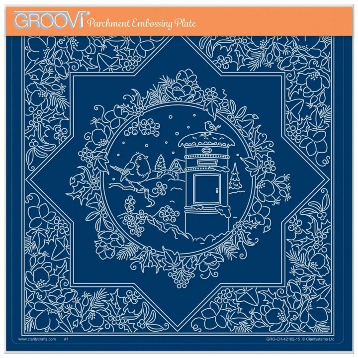 (GRO-CH-42102-15)Groovi Plate A4 LINDA'S POST BOX CHEER LAYERING FRAME
