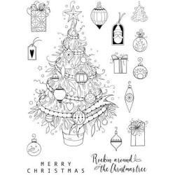 (PI214)Pink Ink Designs Oh Christmas Tree A5 Clear Stamps