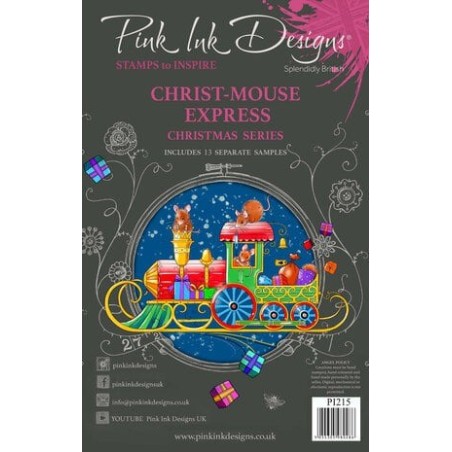 (PI215)Pink Ink Designs Christ-Mouse Express A5 Clear Stamps