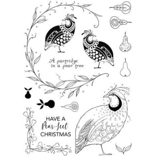 (PI219)Pink Ink Designs Partridge In A Pear Tree A5 Clear Stamps