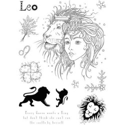 (PI225)Pink Ink Designs Leo "The Bold One" A5 Clear Stamps