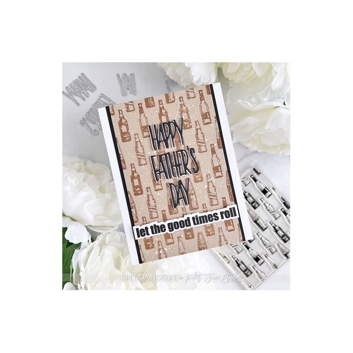 (BB-208)Picket Fence Studios A Nice Cold One 4x4 Inch Clear Stamp
