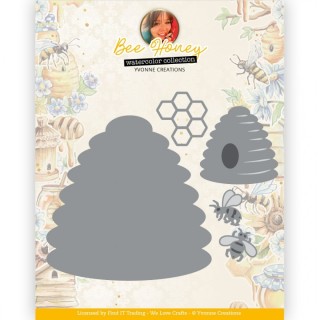 (YCD10318)Dies - Yvonne Creations - Bee Honey - Bee Hive