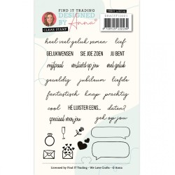 (DBACST10001)Designed By Anna - Mix And Match Text Stamps - Love