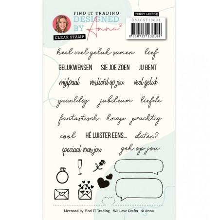 (DBACST10001)Designed By Anna - Mix And Match Text Stamps - Love